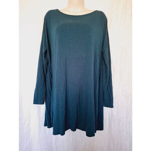 Women's Piko Teal Size S blouse super soft Lounge wear and stretchy oversized